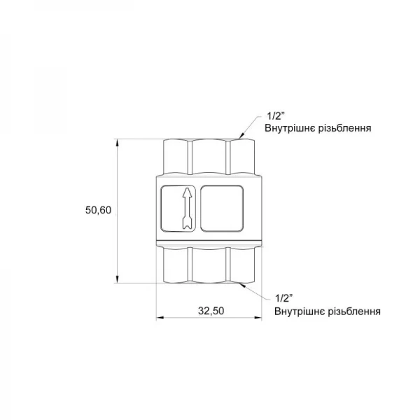 Зворотний клапан Thermo Alliance Standart з латунним штоком 1/2