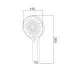 Лейка для ручного душа Lidz Niagara 32 120 мм округлая LDNIA32CRM47554 Chrome
