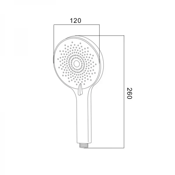 Лейка для ручного душа Lidz Niagara 32 120 мм округлая LDNIA32CRM47554 Chrome