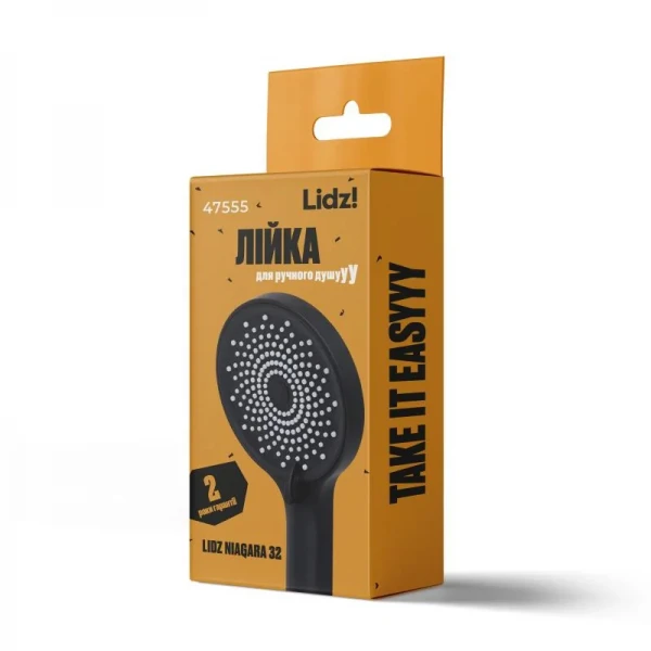 Лейка для ручного душа Lidz Niagara 32 120 мм округлая LDNIA32BLM47555 Matt Black