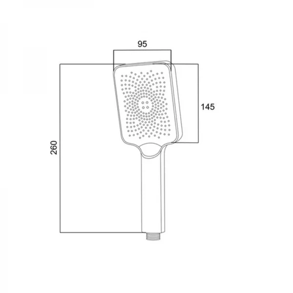 Лейка для ручного душа Lidz Niagara 33 145x95 мм прямоугольная LDNIA33CRM47556 Chrome