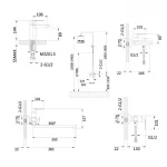 Комплект змішувачів для ванної кімнати Lidz Latwa 001Black+Lidz Latwa 006Black+Lidz Latwa 005Black+Lidz Latwa 010Black+Lidz Latwa 1030Black