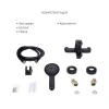 Комплект смесителей для ванной комнаты Lidz Latwa 001Black+Lidz Latwa 006Black+Lidz Latwa 005Black+Lidz Latwa 010Black+Lidz Latwa 1030Black