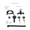 Комплект смесителей для ванной комнаты Lidz Latwa 001Black+Lidz Latwa 006Black+Lidz Latwa 005Black+Lidz Latwa 010Black+Lidz Latwa 1030Black