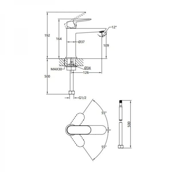 Смеситель для раковины Qtap Evia QTEVI2701CRM47576 Chrome
