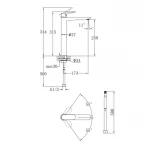 Смеситель для раковины Qtap Evia высокий QTEVI269CRM47577 Chrome