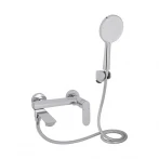 Змішувач для ванни Qtap Evia з поворотним виливом (з душовим гарнітуром) QTEVI260CRM47578 Chrome