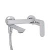 Змішувач для ванни Qtap Evia з поворотним виливом (з душовим гарнітуром) QTEVI260CRM47578 Chrome