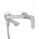 Смеситель для ванны Qtap Evia с поворотным изливом (c душевым гарнитуром) QTEVI260CRM47578 Chrome