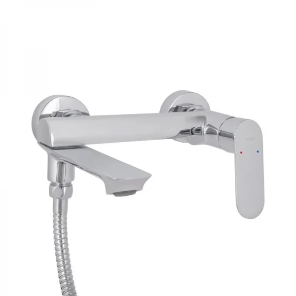 Смеситель для ванны Qtap Evia с поворотным изливом (c душевым гарнитуром) QTEVI260CRM47578 Chrome