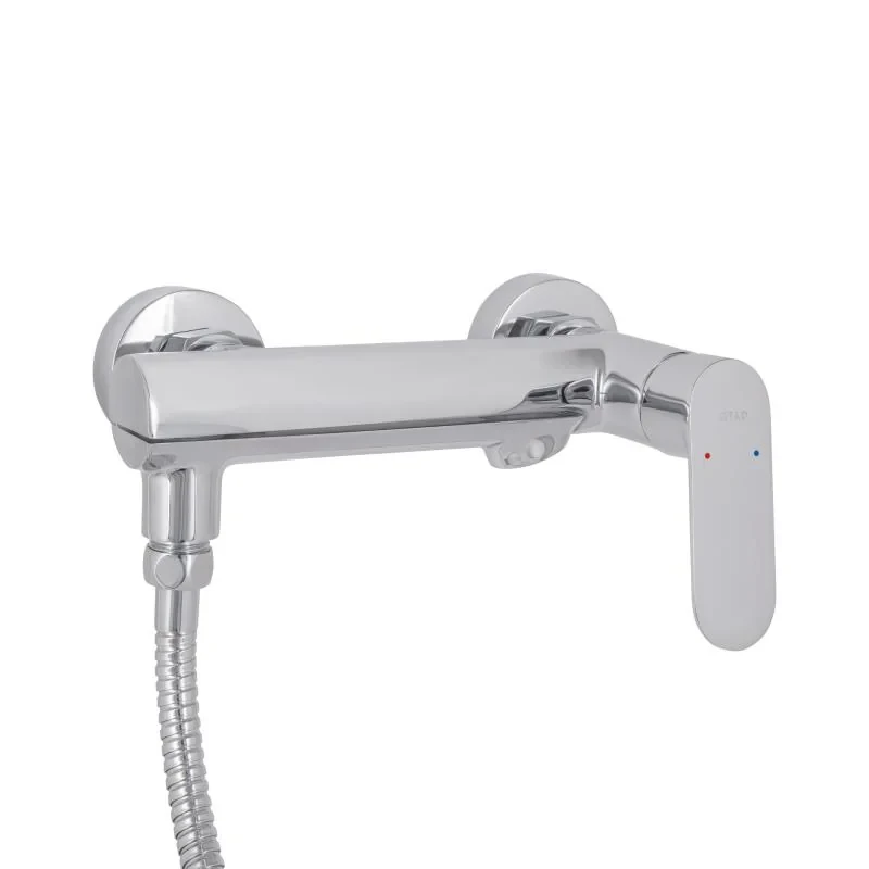 Змішувач для ванни Qtap Evia з поворотним виливом (з душовим гарнітуром) QTEVI260CRM47578 Chrome