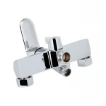 Смеситель для ванны Qtap Evia с длинным поворотным изливом (c душевым гарнитуром) QTEVI260CRM47579 Chrome