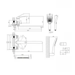 Смеситель для ванны Qtap Tern с длинным поворотным изливом (c душевым гарнитуром) QTTER260CRM47587 Chrome