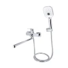 Змішувач для ванни Qtap Tern з довгим поворотним виливом (з душовим гарнітуром) QTTER260CRM47587 Chrome