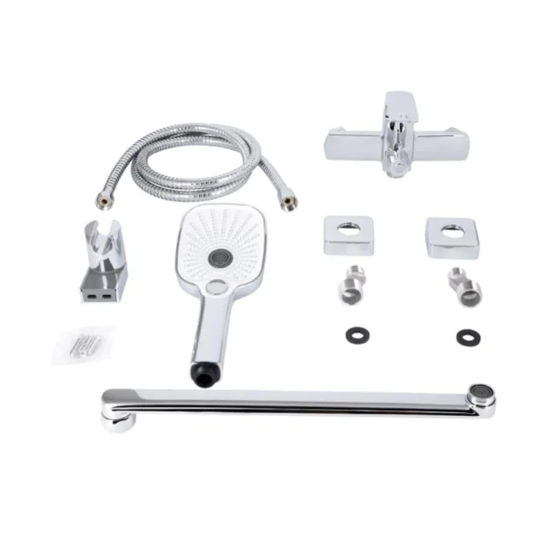 Змішувач для ванни Qtap Tern з довгим поворотним виливом (з душовим гарнітуром) QTTER260CRM47587 Chrome