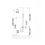 Душевая система универсальная Qtap Aries на три потребителя (с изливом) QTARI1112CRM47606 Chrome