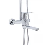 Душевая система универсальная Qtap Aries на три потребителя (с изливом) QTARI1112CRM47606 Chrome
