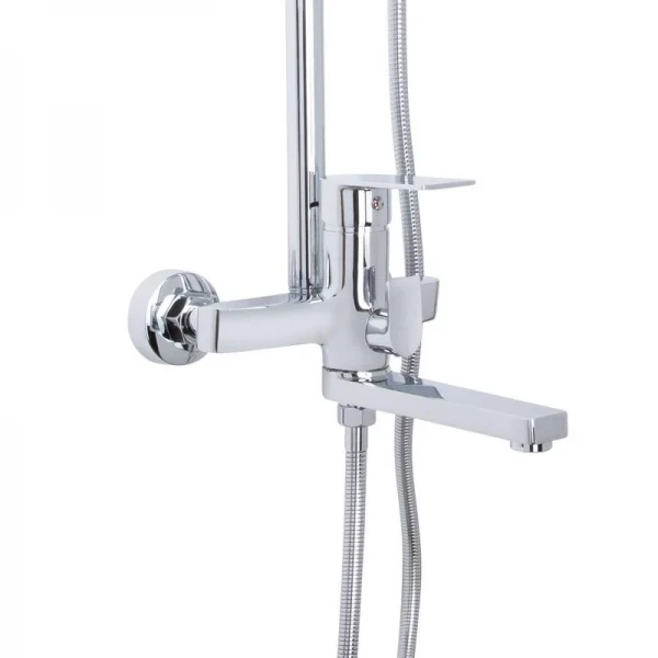 Душевая система универсальная Qtap Aries на три потребителя (с изливом) QTARI1112CRM47606 Chrome