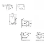 Комплект Qtap Robin Matt Black 2 в 1: унитаз подвесной  Ultra Quiet QT13332381АSMB + биде подвесное QT1355046FMB