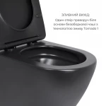 Комплект Qtap Robin Matt Black 2 в 1: унитаз подвесной  Ultra Quiet QT13332381АSMB + биде подвесное QT1355046FMB