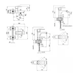 Комплект змішувачів Qtap Lipno: Змішувач для ванни QTNH3023101DCB + Змішувач для раковини QTLIPNO1023101CB + Змішувач для біде QTLIPNO2023101CB