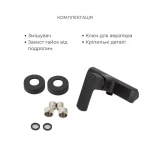 Комплект змішувачів Qtap Lipno: Змішувач для душу QTLIPNO4023101CB + Змішувач для раковини QTLIPNO1023101CB + Змішувач для біде QTLIPNO2023101CB