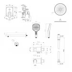 Комплект Qtap Stenava:Змішувач для душу QTST6245102DC+Душ. набір(QTHLA107CRM45948+QTRUC125CRM45956+QTTRU120CRM45928+QTCRMA030+QTCRMB030+QTHADPVC160C)