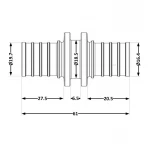 Переходних под натяжную гильзу Icma №1032 d20х2,8-25х3,5 851032GXGW05