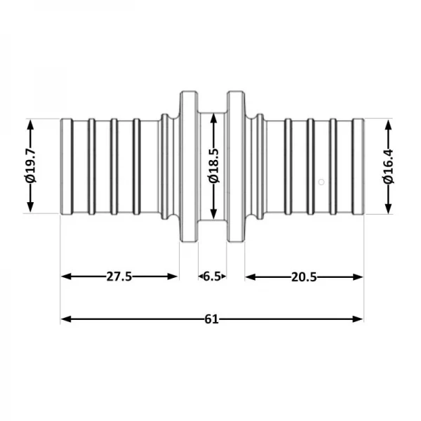 Переходних под натяжную гильзу Icma №1032 d20х2,8-25х3,5 851032GXGW05
