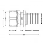 Переходних под натяжную гильзу Icma №1033 d25х3,5-3/4