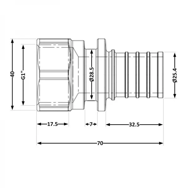 Переходних под натяжную гильзу Icma №1033 d32х4,4-1