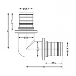 Угол натяжной Icma №1035 d25х3,5 851035GX05