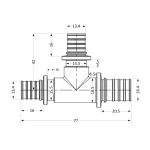 Тройник натяжной Icma №1039 d20х16х16 851039GWBOBO0