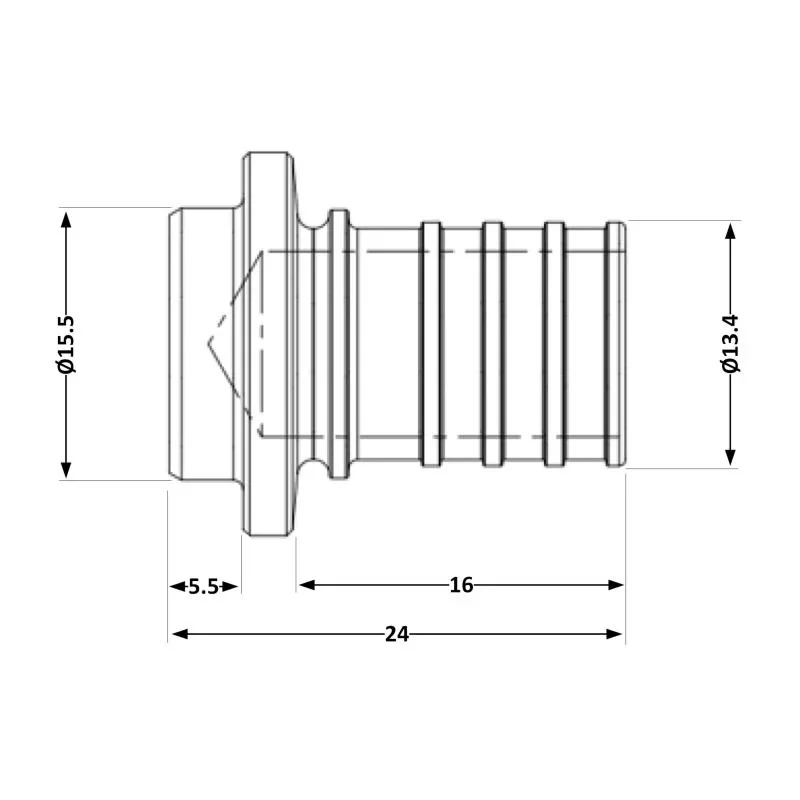 Заглушка натяжная Icma №1042 d16х2,2 851042BO05