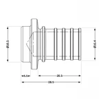 Заглушка натяжная Icma №1042 d20х2,8 851042GW05