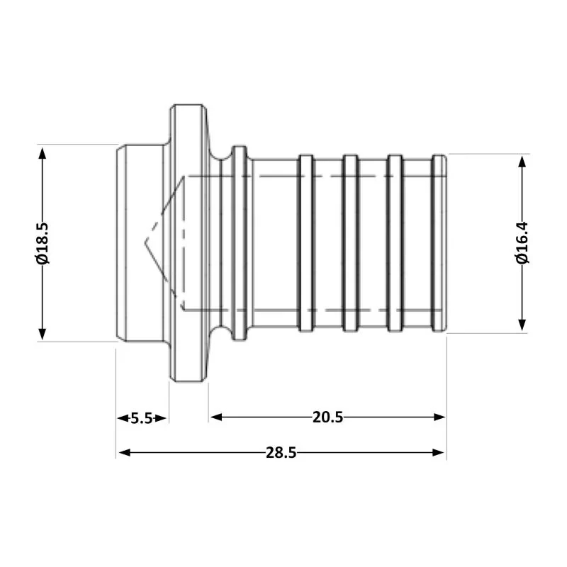 Заглушка натяжная Icma №1042 d20х2,8 851042GW05