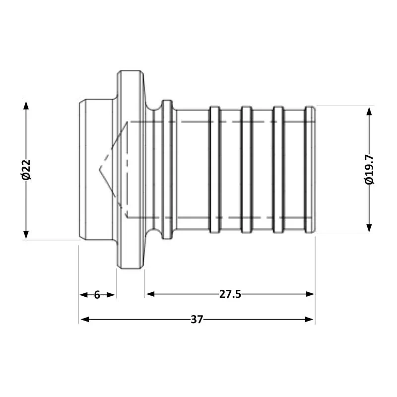 Заглушка натяжная Icma №1042 d25х3,5 851042GX05
