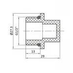 Заглушка PPR Thermo Alliance с резьбой 20х1/2