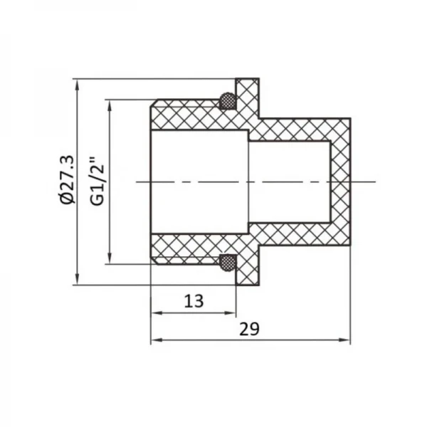 Заглушка PPR Thermo Alliance с резьбой 20х1/2
