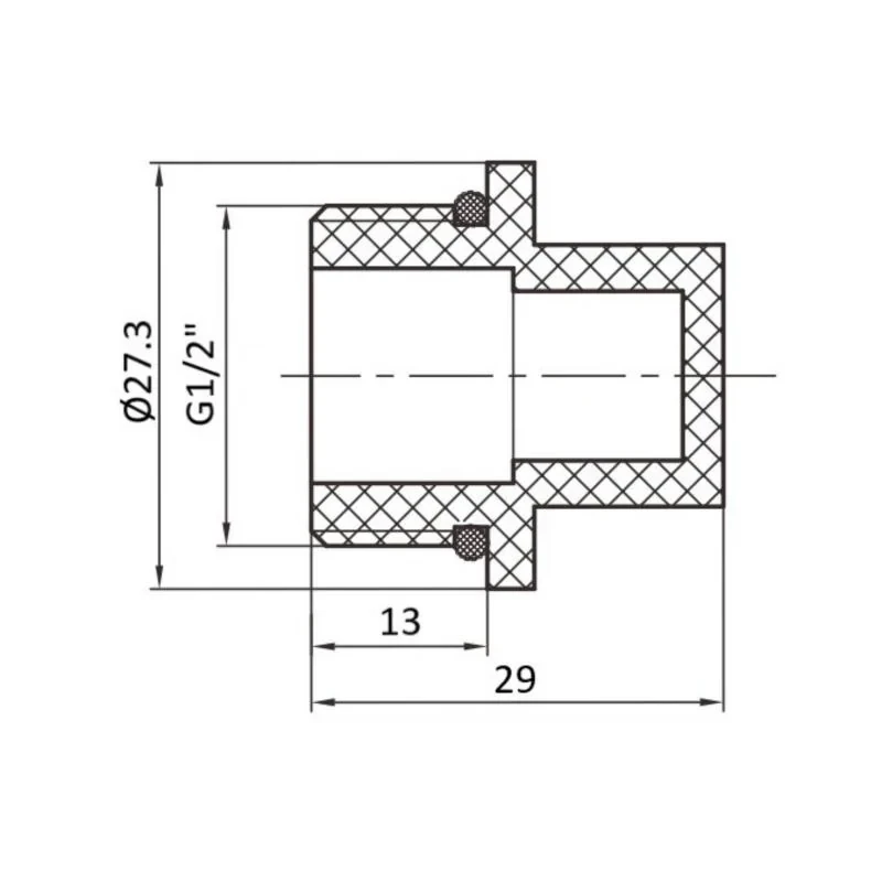 Заглушка PPR Thermo Alliance з різьбою 20х1/2