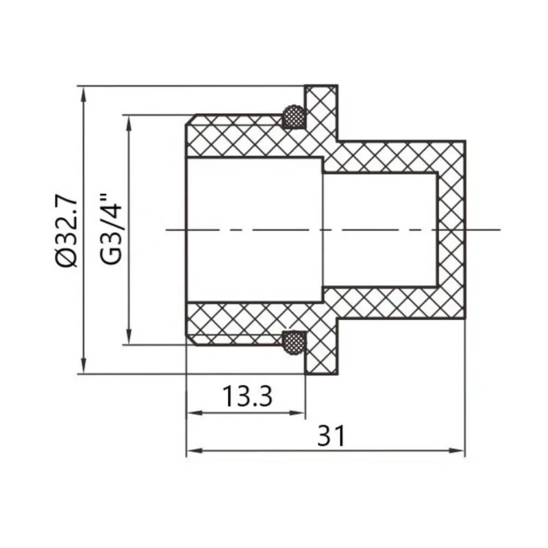 Заглушка PPR Thermo Alliance з різьбою 20х3/4