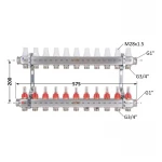 Коллектор Icma № К073 с расходомерами (нерж.) 1