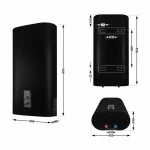 Водонагреватель электрический Thermo Alliance 50 л, Black, плоский, вертикальный, сухой ТЭН 2 кВт (0,8+1,2) DT50V20GPDD2B