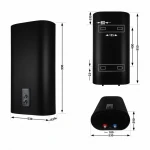 Водонагреватель электрический Thermo Alliance 80 л, Black, плоский, вертикальный, сухой ТЭН 2 кВт (0,8+1,2) DT80V20GPDD2B