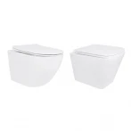 Акционный набор: Унитаз подвесной Jay Ultra Quiet QT07335177W 485х360х320 + Tern Ultra Quiet QT17332303ASW 490x365x325