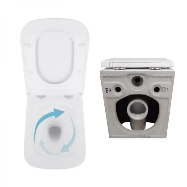 Акционный набор: Унитаз подвесной Jay Ultra Quiet QT07335177W 485х360х320 + Tern Ultra Quiet QT17332303ASW 490x365x325