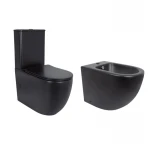 Акционный набор: Унитаз напольный Robin Ultra Quiet QT13226083AMB 660x360x855 Black + Биде напольное Robin QT13442141CMB 565x360x405 Black