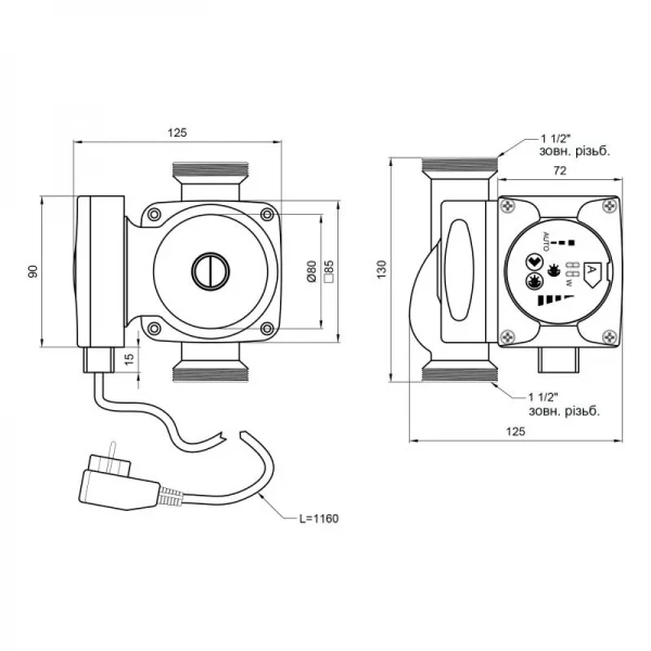 Насос циркуляційний Thermo Alliance LPSA 25/80/130 енергозберігаючий