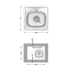 Кухонная мойка Brinex 3838 0,6 мм Satin (BRIN3835SAT06)