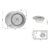 Кухонная мойка Brinex 5745 0,8 мм Satin (BRIN5745SAT08)